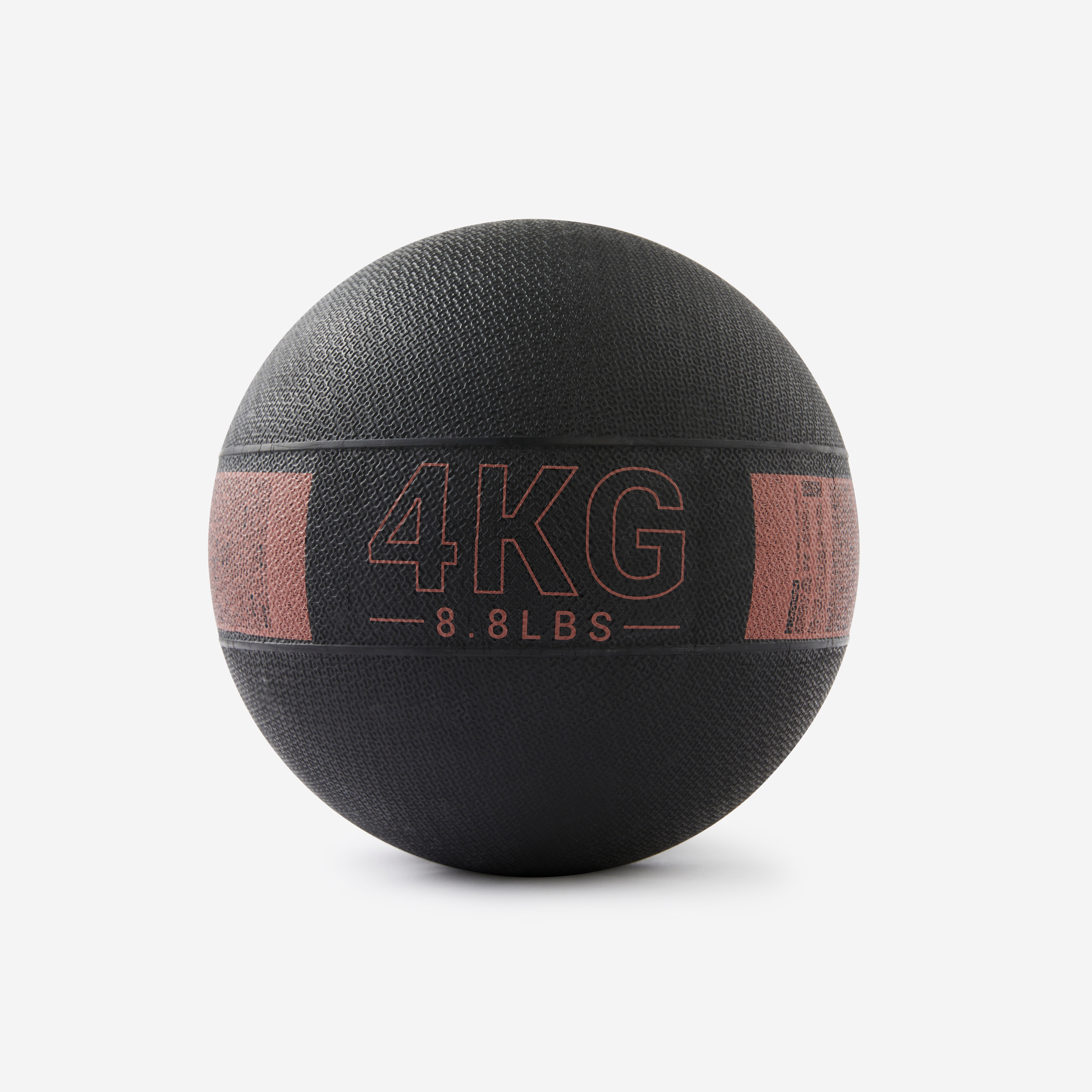 Medecine ball 4kg caoutchouc - sépia - Barres, poids, disques, wall, etc... - Domyos- Clubs - Entreprises - Collectivités - Associations