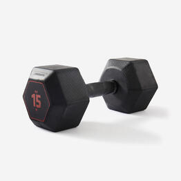 Haltère cross training et musculation 15 kg, en fonte 80 % recyclée