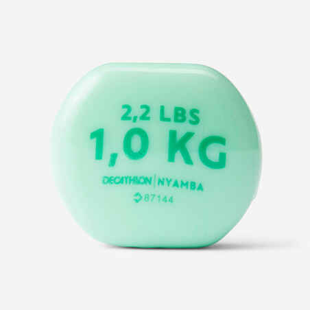 Fitness 1 kg Dumbbells Twin-Pack - Green