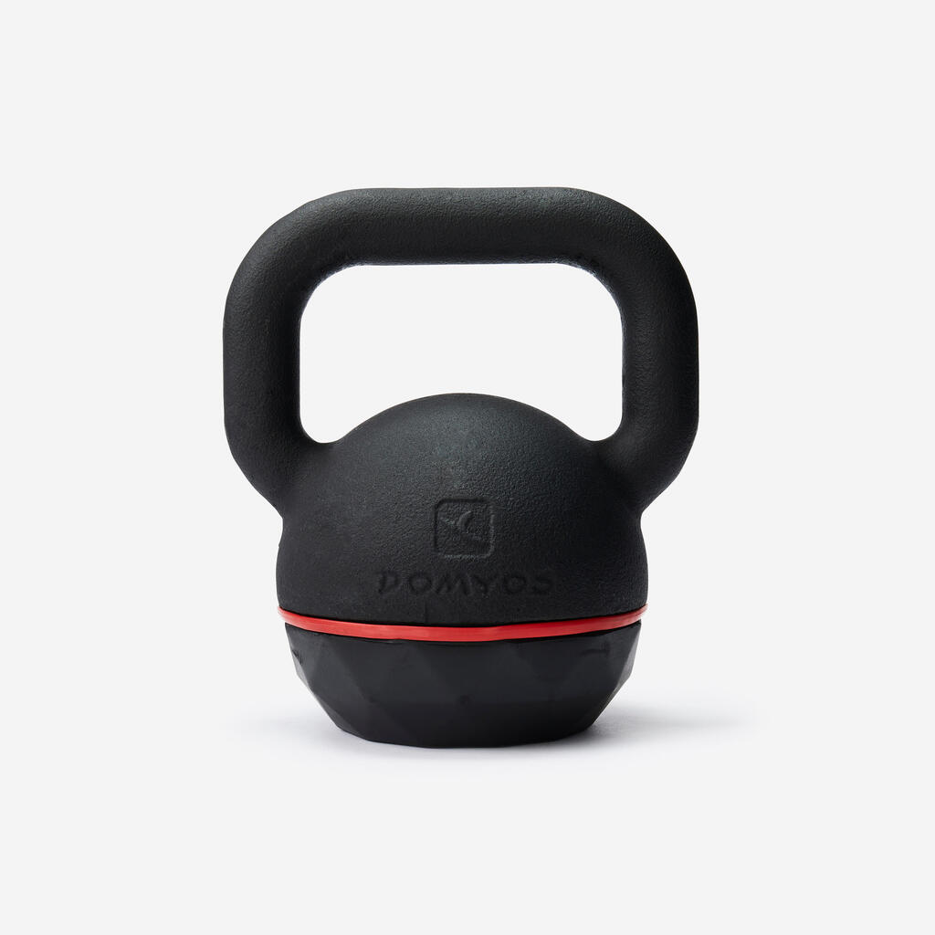 Kettlebell en fonte et base caoutchouc - 20 kg