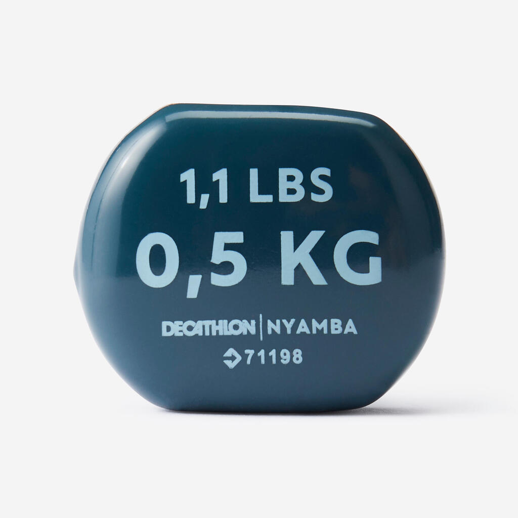 Dvodelni komplet uteži na palici 0,5 kg