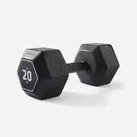 Cross Training and Weight Training Hex Dumbbell 20 kg - Black