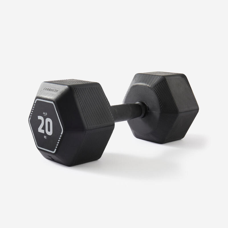 Hantel 20 kg Crosstraining Krafttraining ‒ Hex Dumbbell schwarz