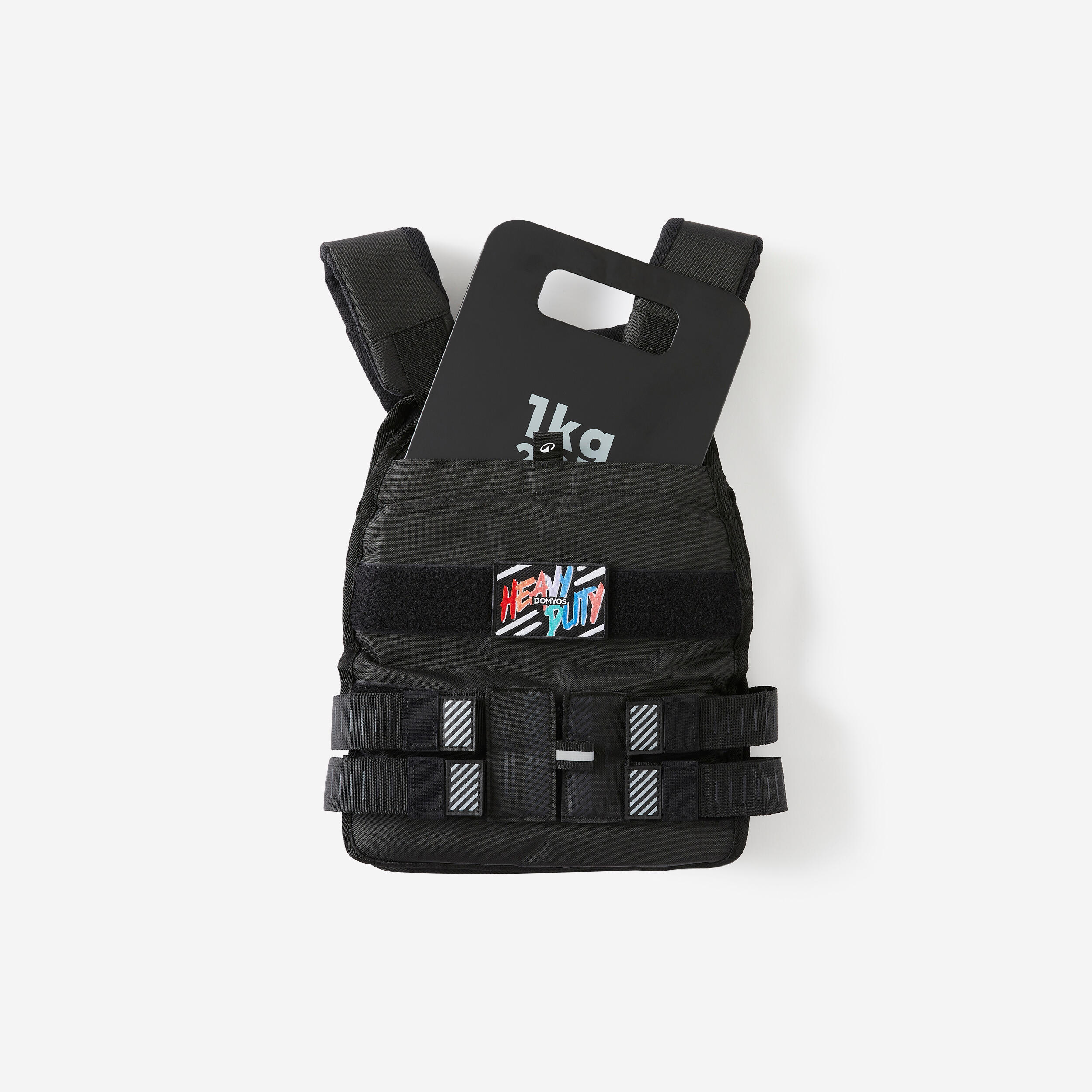Adjustable Weighted Vest 6Kg with 4 Plates of 1Kg each, Expandable upto 14kg