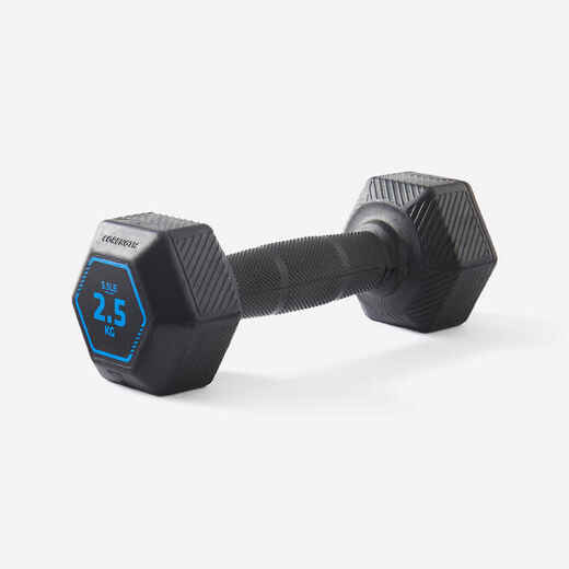 
      Haltère de cross training et musculation 2,5 kg - Dumbbell hexagonale noire
  