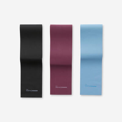 Set van 3 weerstandsbanden voor pilates 2, 3 en 4 kg