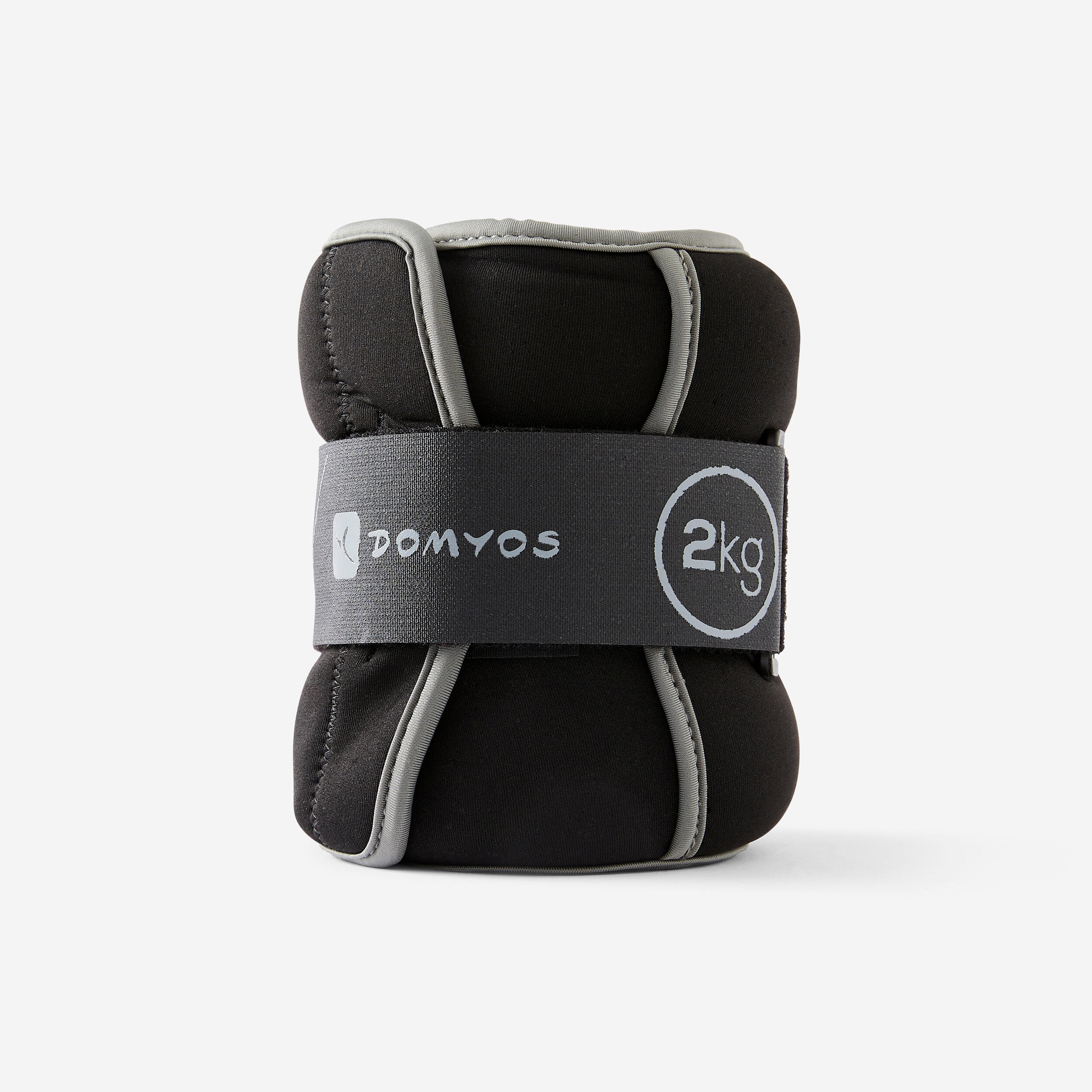 2 kg/4.4 lb Wrist & Ankle Weight Training Weights - Grey - DOMYOS