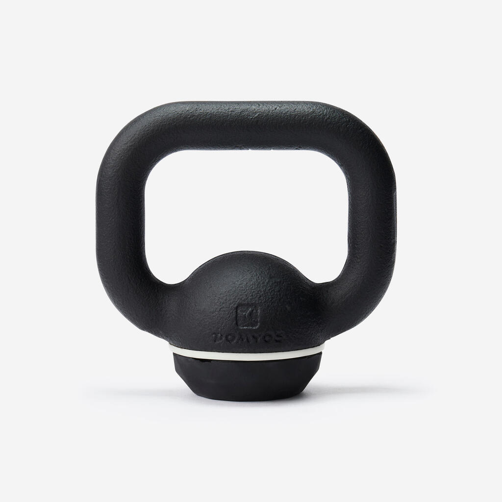 Kettlebell en fonte et base caoutchouc - 4 kg