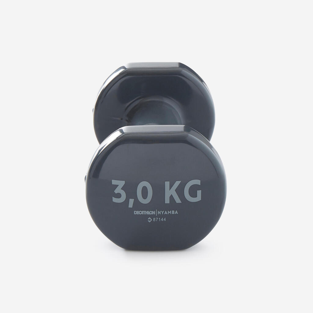 3 kg Fitness Dumbbells Twin-Pack - Grey