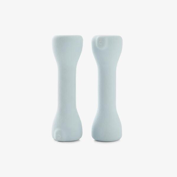 Pair of light blue dumbbells