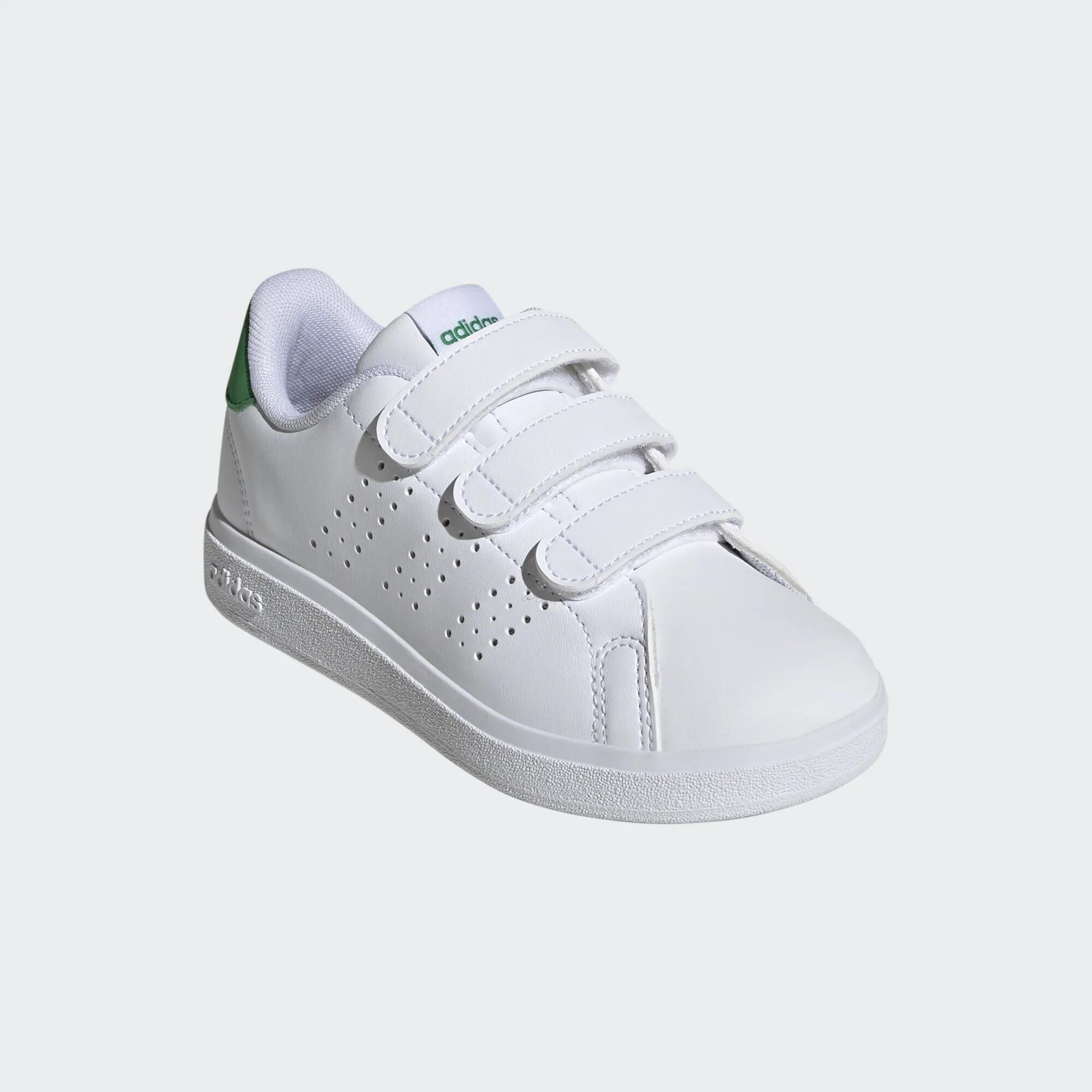 adidas ADVANTAGE scratch children's shoe - white and green