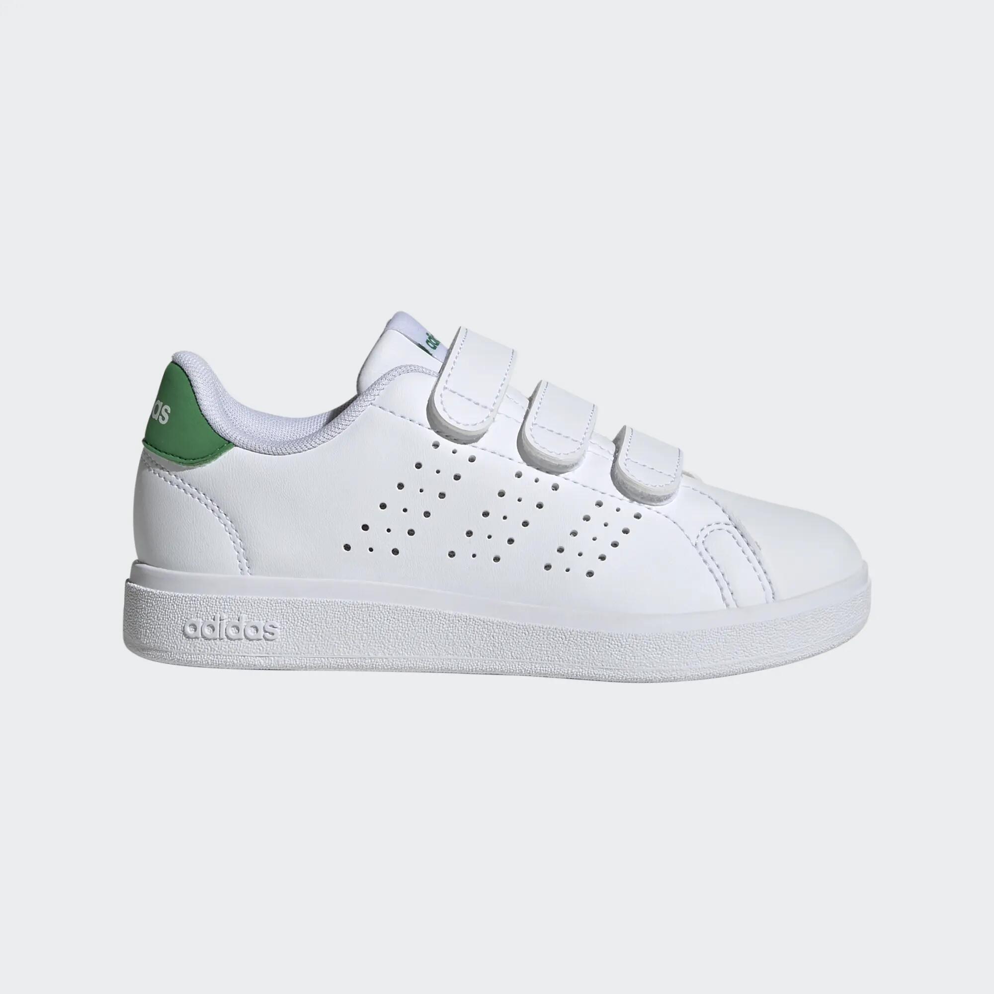 adidas ADVANTAGE scratch children's shoe - white and green