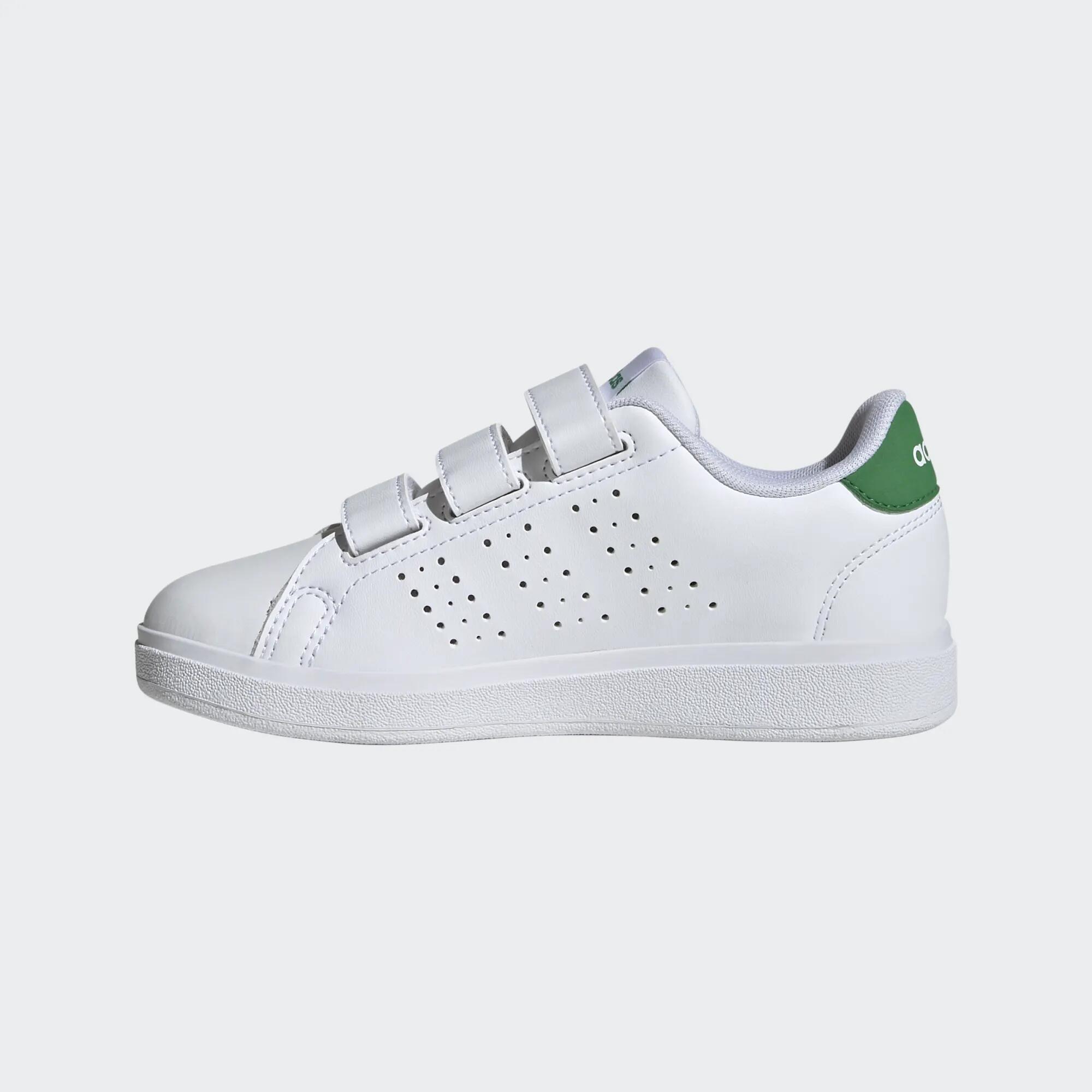 adidas ADVANTAGE scratch children's shoe - white and green