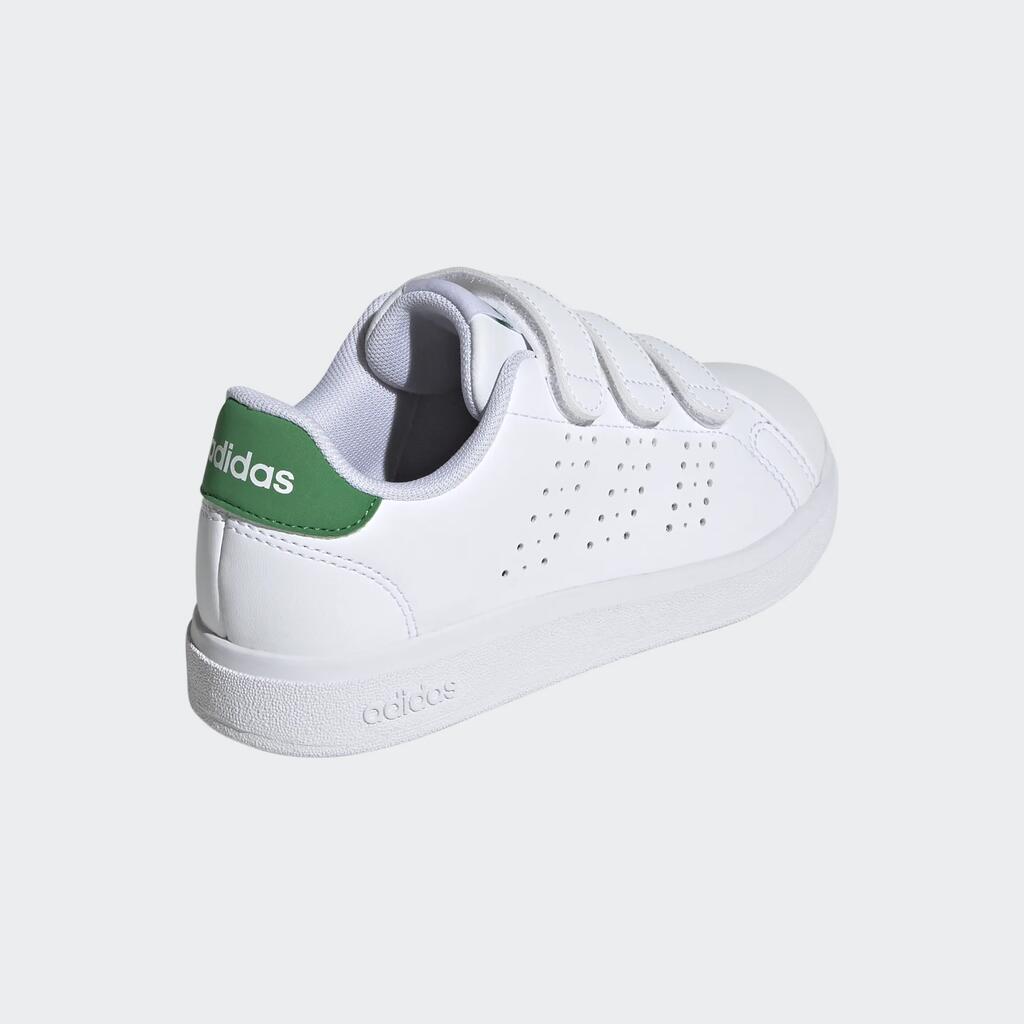 Detské tenisky Adidas Advantage na suchý zips bielo-zelené