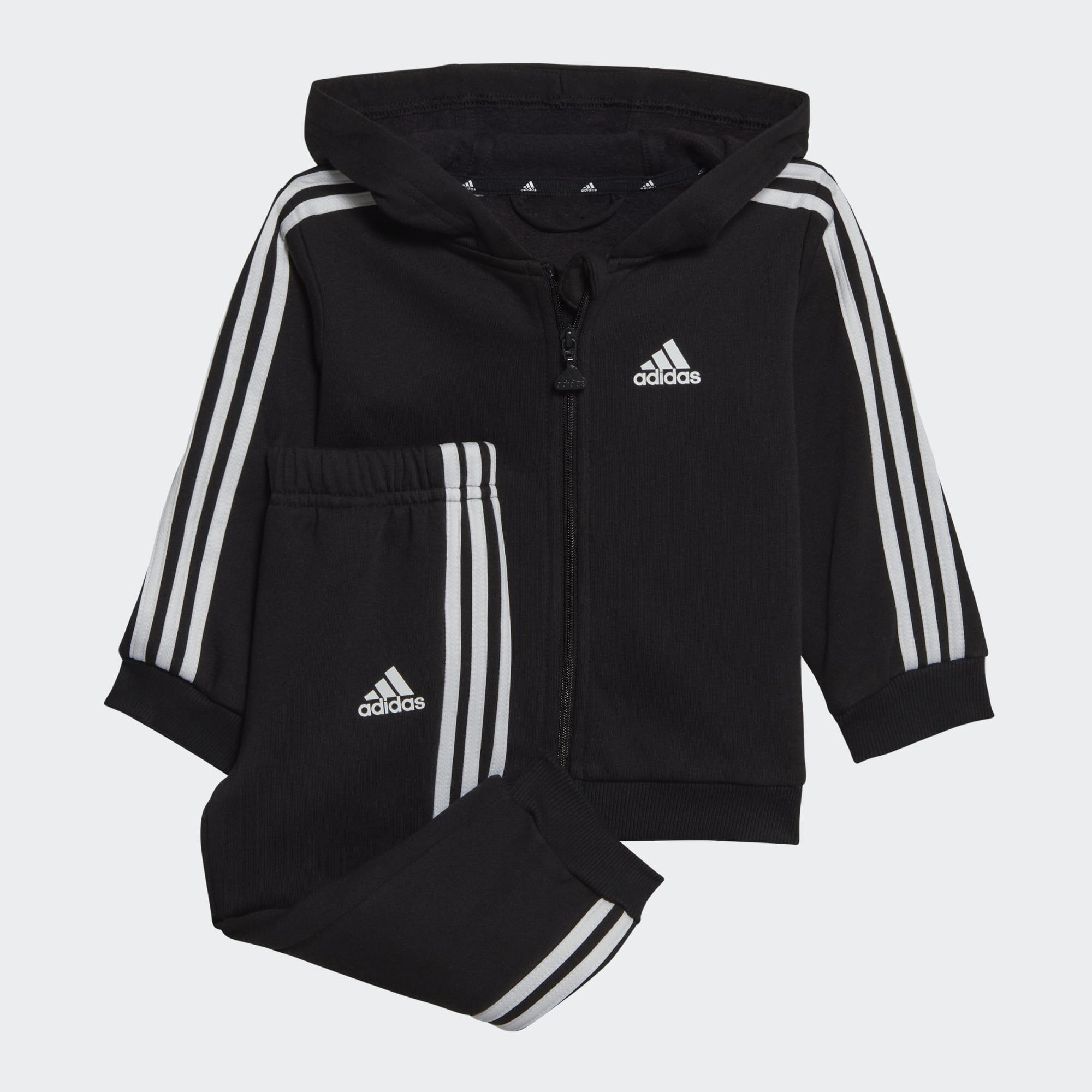 Adidas tuta da ginnastica a 3 strisce bambino - nero