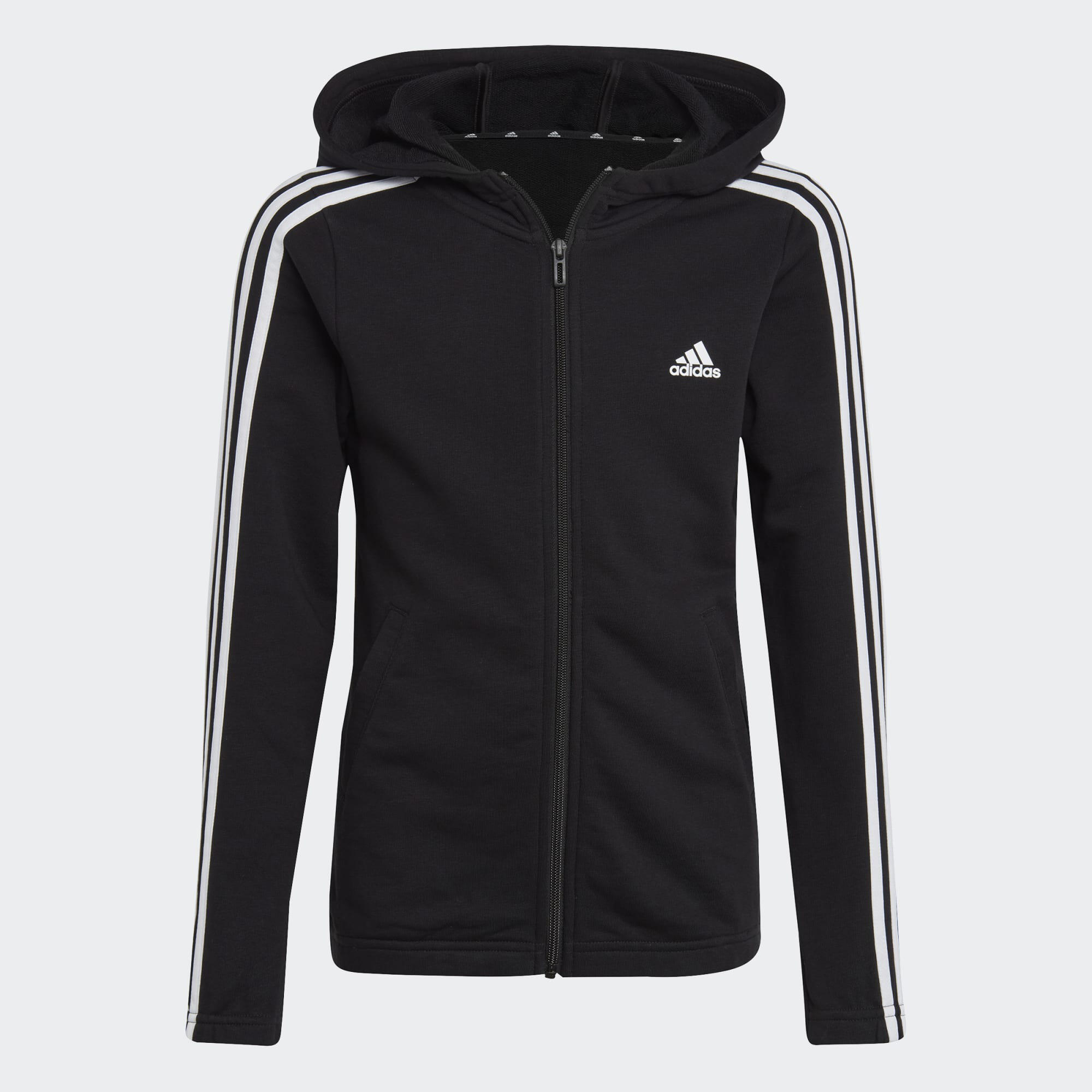 Sweat zippe 3 bandes Adidas fille noir ADIDAS Decathlon
