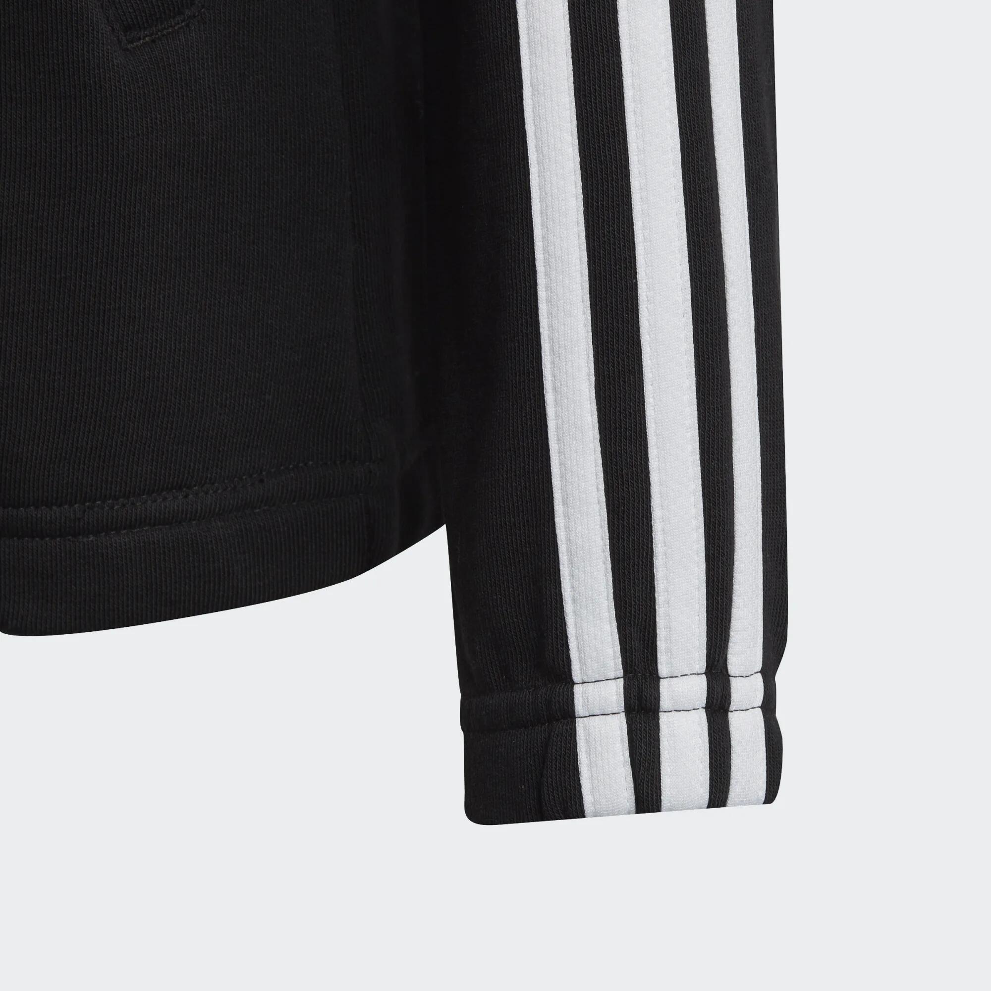 Sweat zippé 3 bandes Adidas fille - noir 5/10