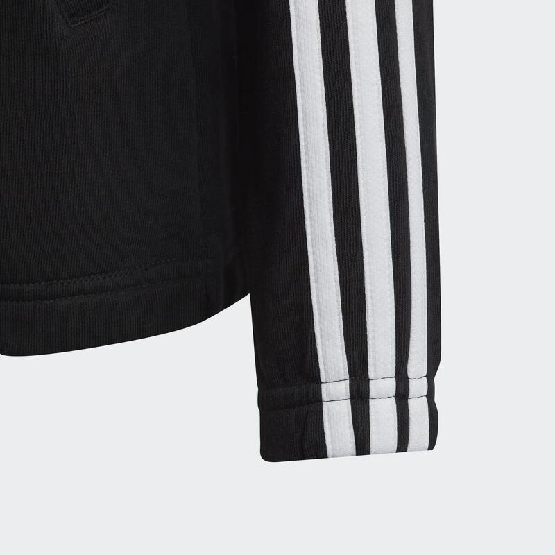 Sweat zippé 3 bandes Adidas fille - noir