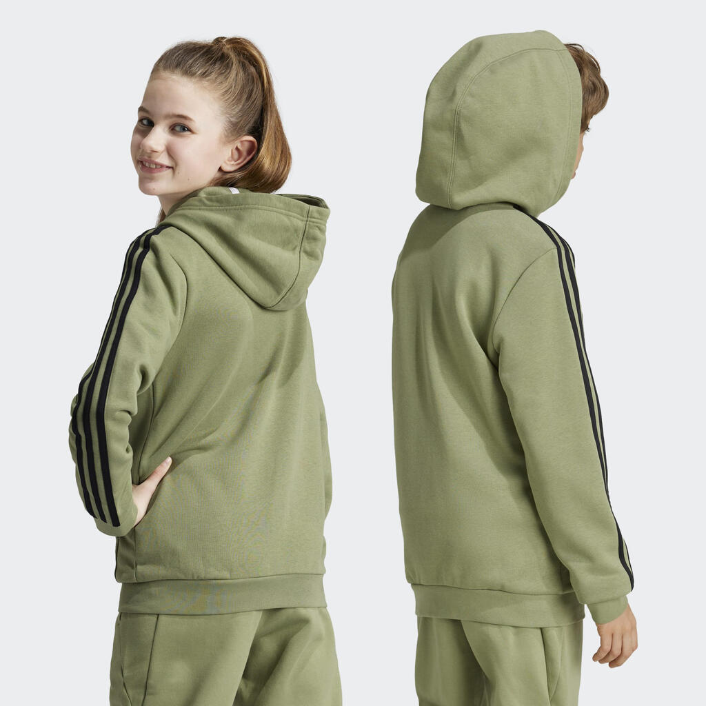 Kids' 3-Stripe Zip-Up Sweatshirt - Green