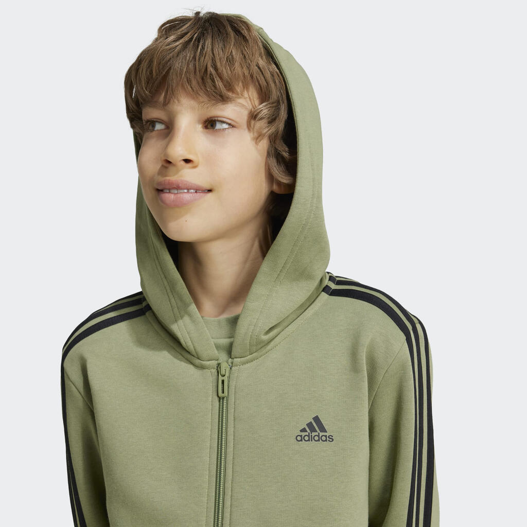 Detská mikina na zips Adidas zelená