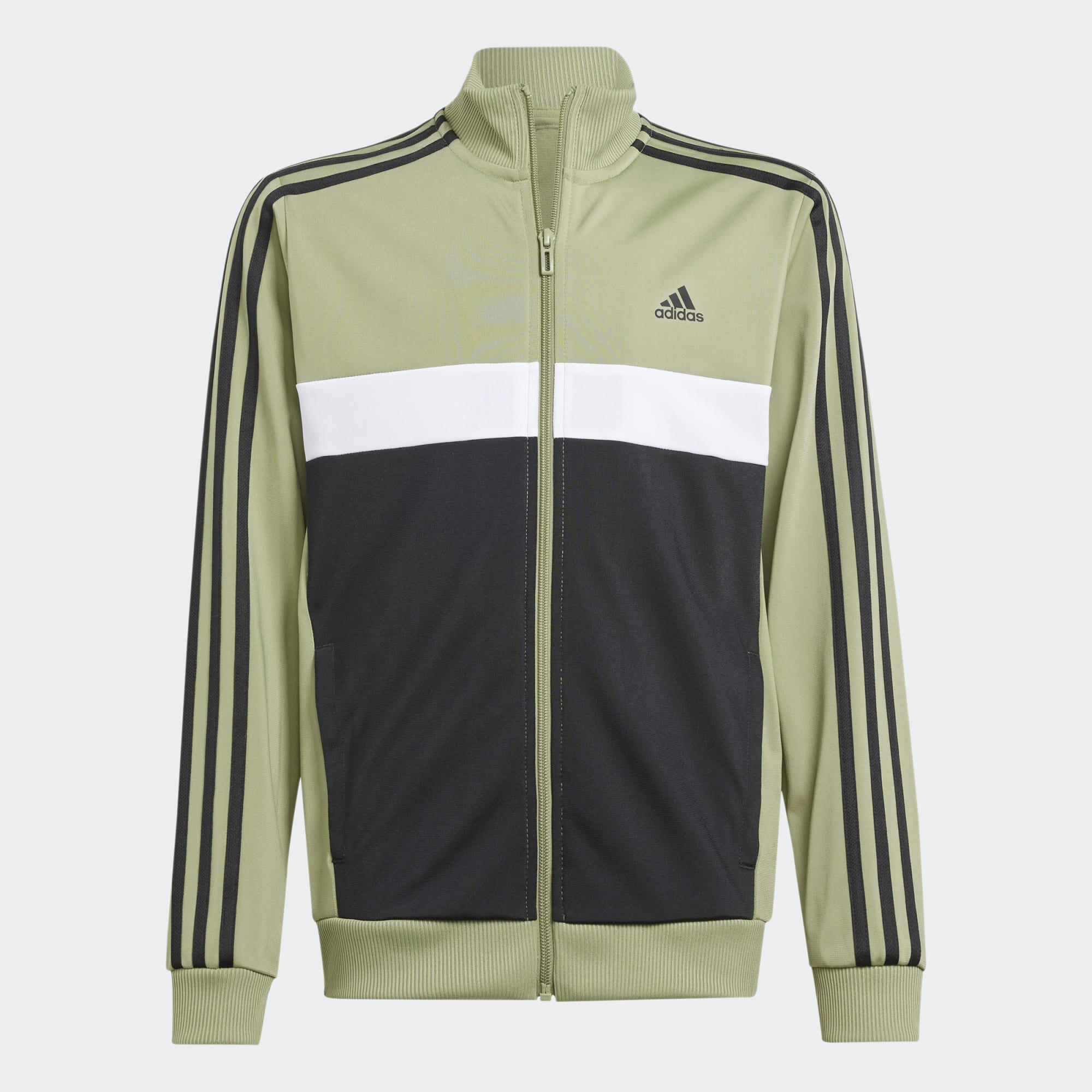 Survêtement 3 bandes Adidas enfant - noir et vert 5/8