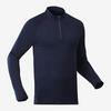 Thermoshirt voor skiën heren BL 500 1/2 rits blauw FFS