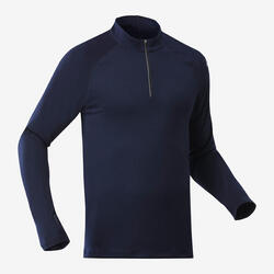 Thermoshirt voor skiën heren BL 500 1/2 rits blauw FFS