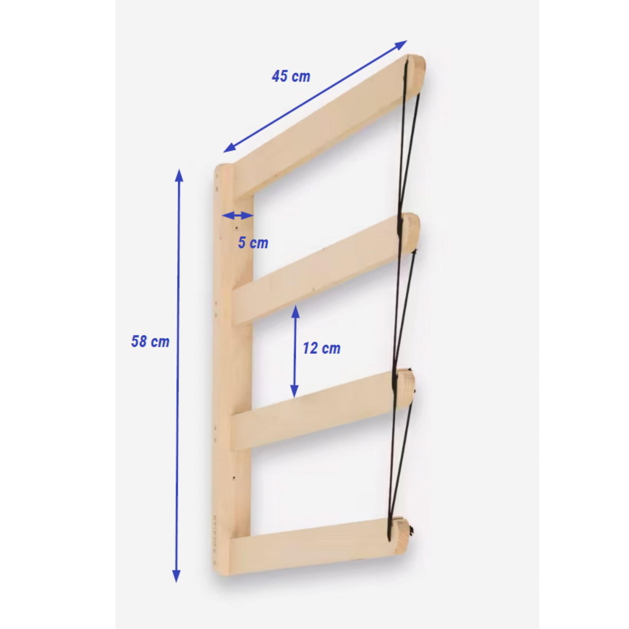 Surfboard wall bracket - wood