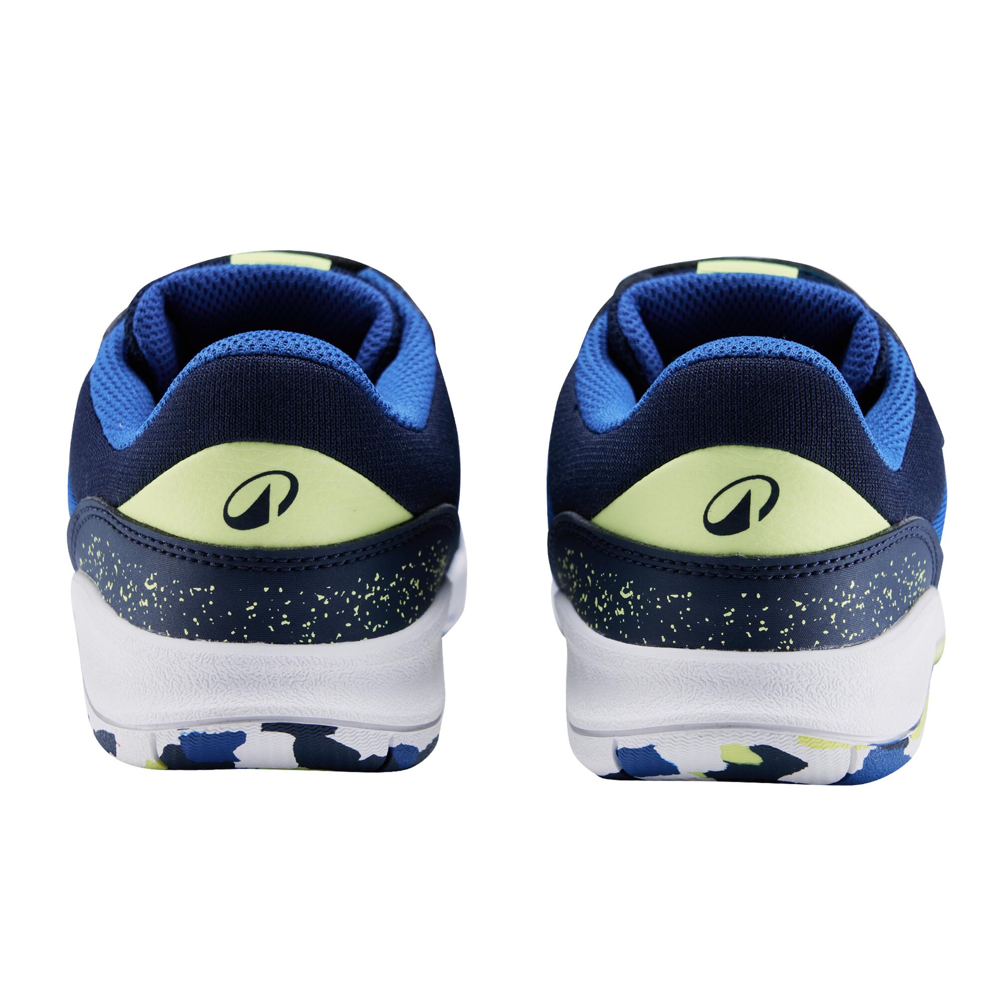 Scarpe da ginnastica bambino PLAYVENTURE YARD con strap azzurro-giallo 13/32