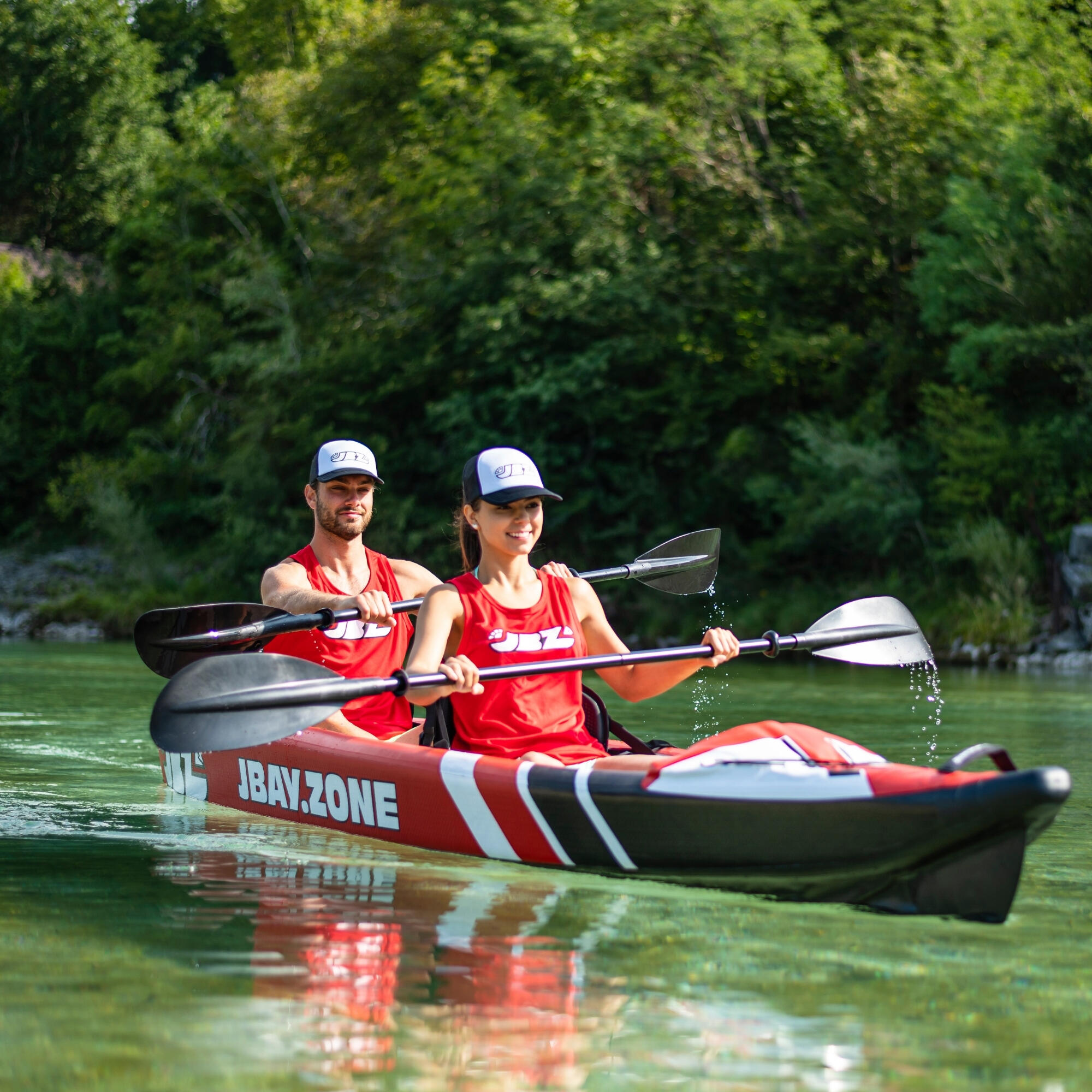 Kayak 425 gonfiabile 2 posti JBay con accessori 17/21