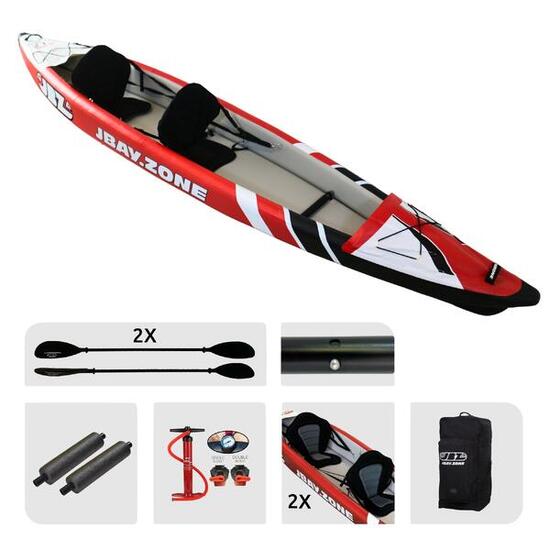 Kayak 425 gonfiabile 2 posti JBay con accessori