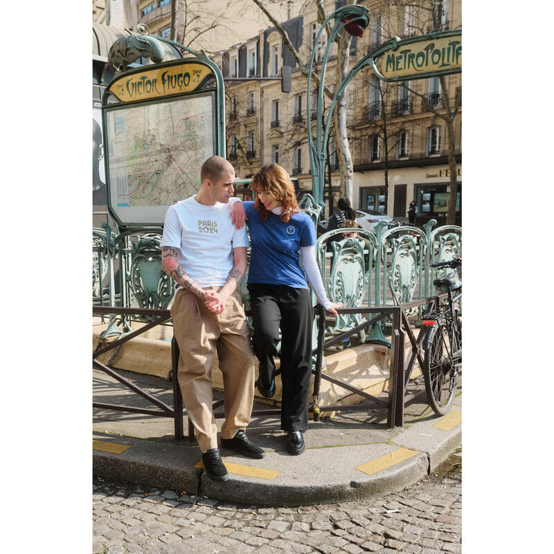 T-shirt Paris 2024 Femme - Bleu Made in France