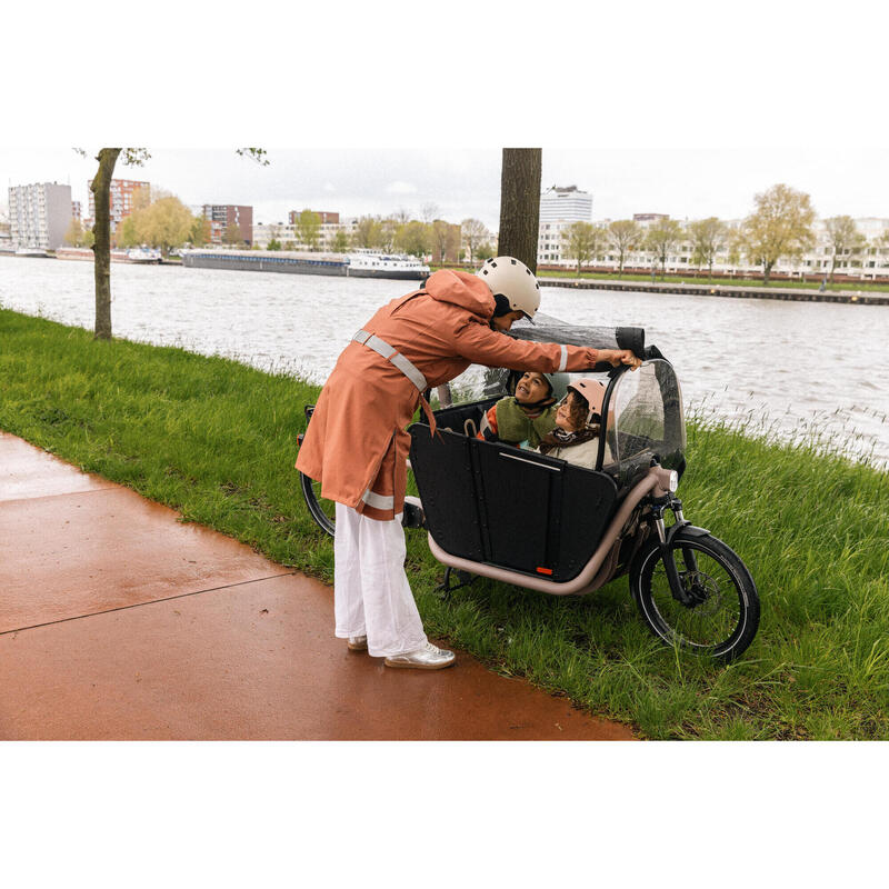 Elektrische bakfiets met bagagedrager F900E taupe