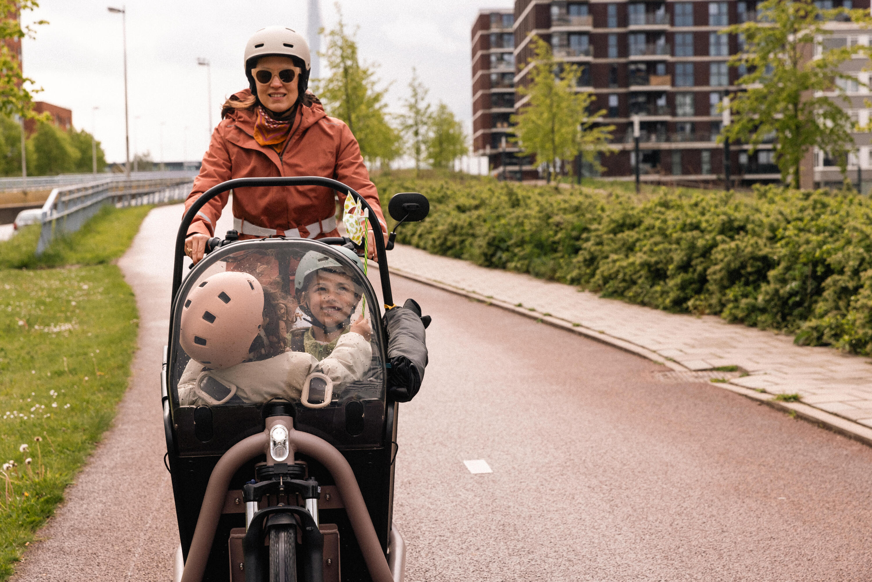 Dames regenjas 940 met capuchon voor op de fiets terra BTWIN