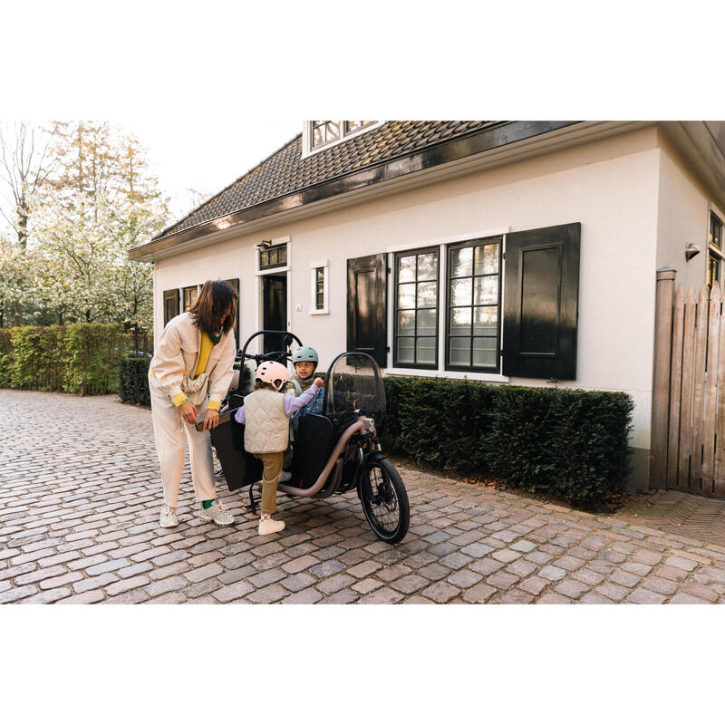 Velo cargo electrique biporteur famille f900e jaune