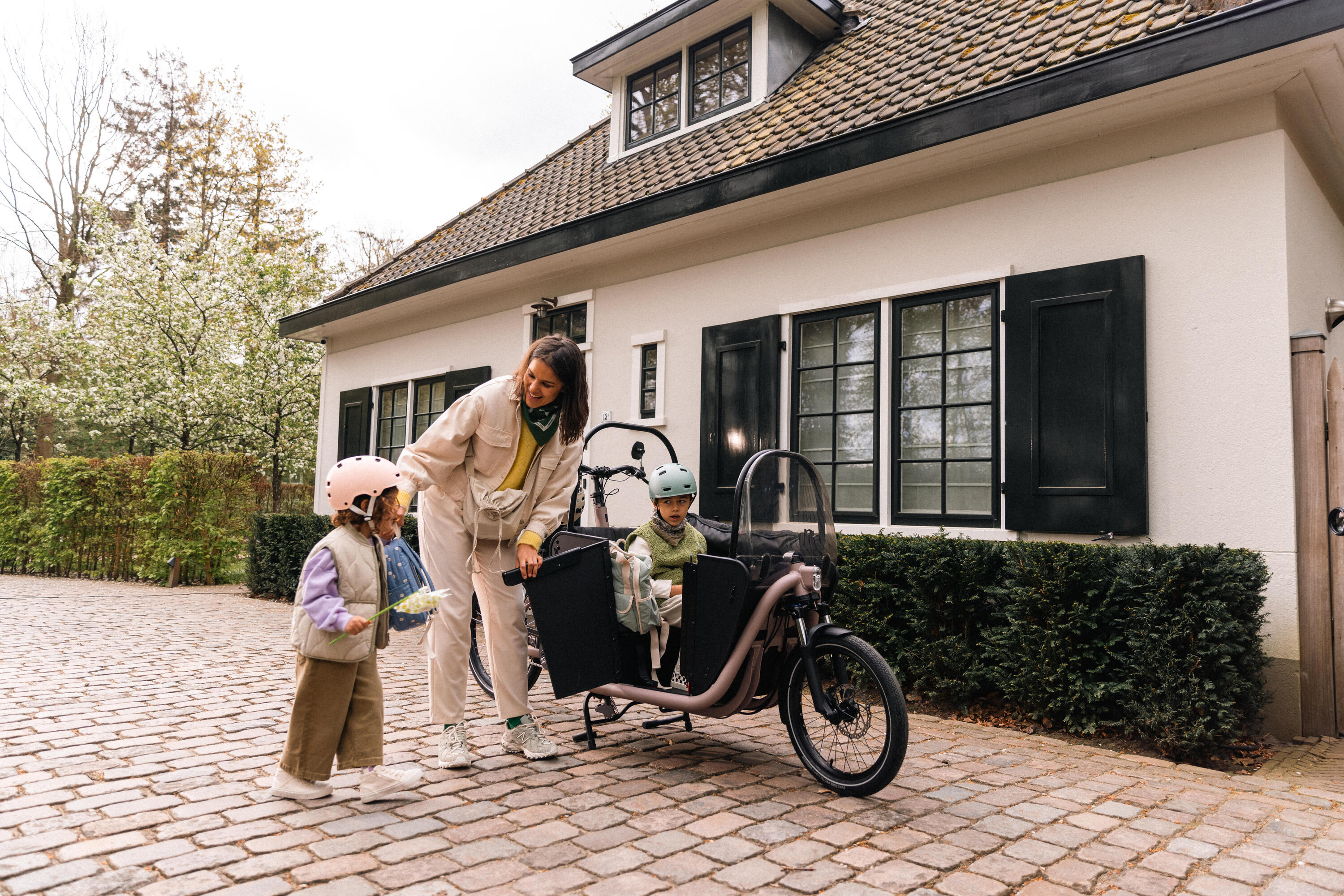 Velo cargo electrique biporteur famille f900e taupe 18/29