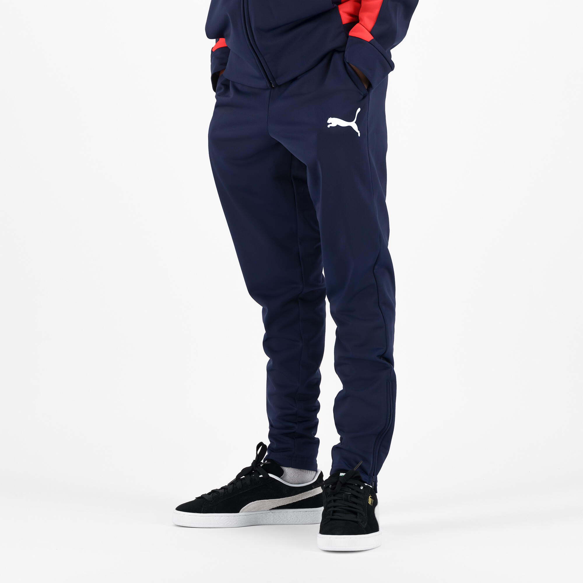 Chandal Puma transpirable Ninos Azul Rojo