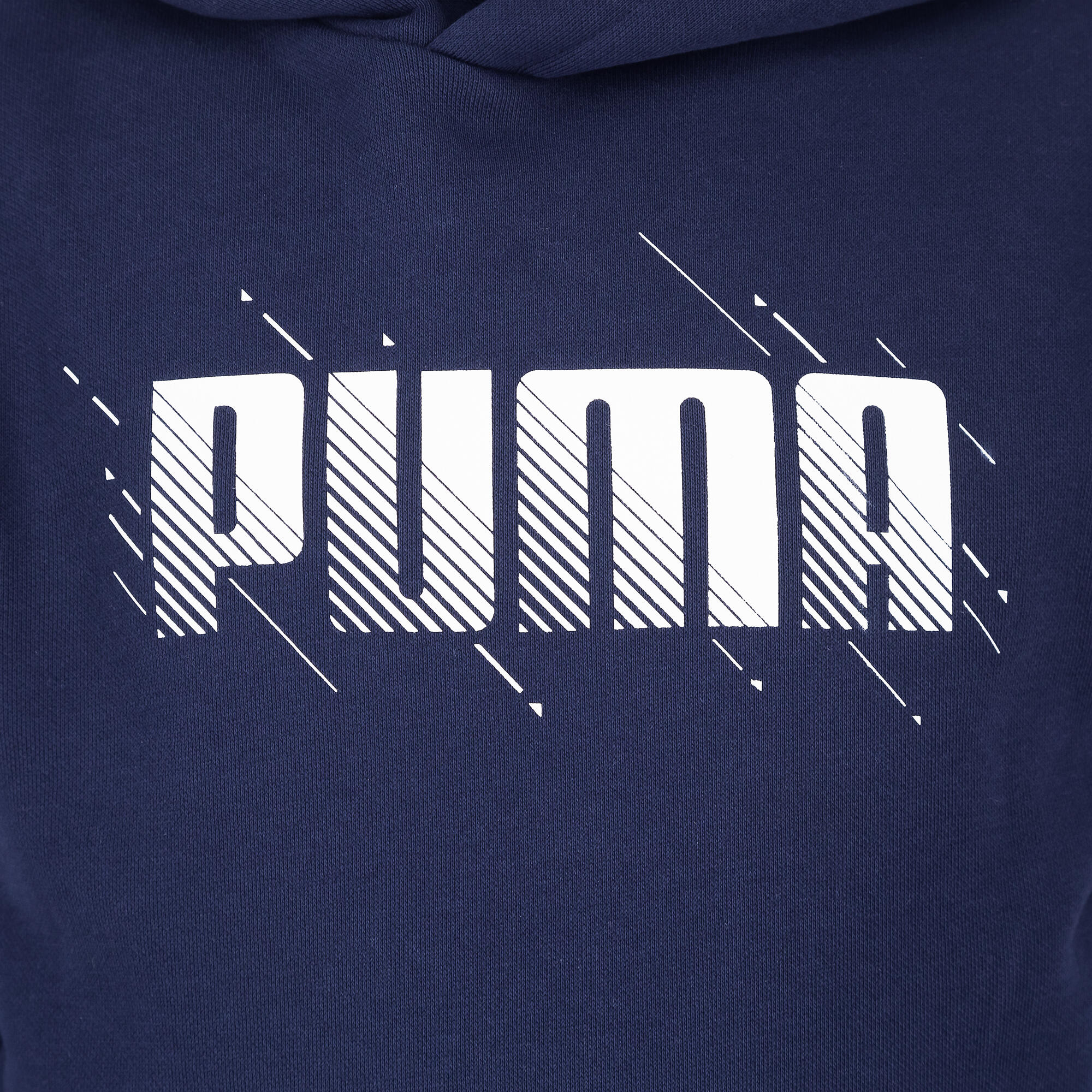 Hoodie voor gym kinderen marineblauw met opdruk 6/6
