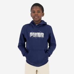 Sweat à capuche imprimé Puma enfant - bleu marine