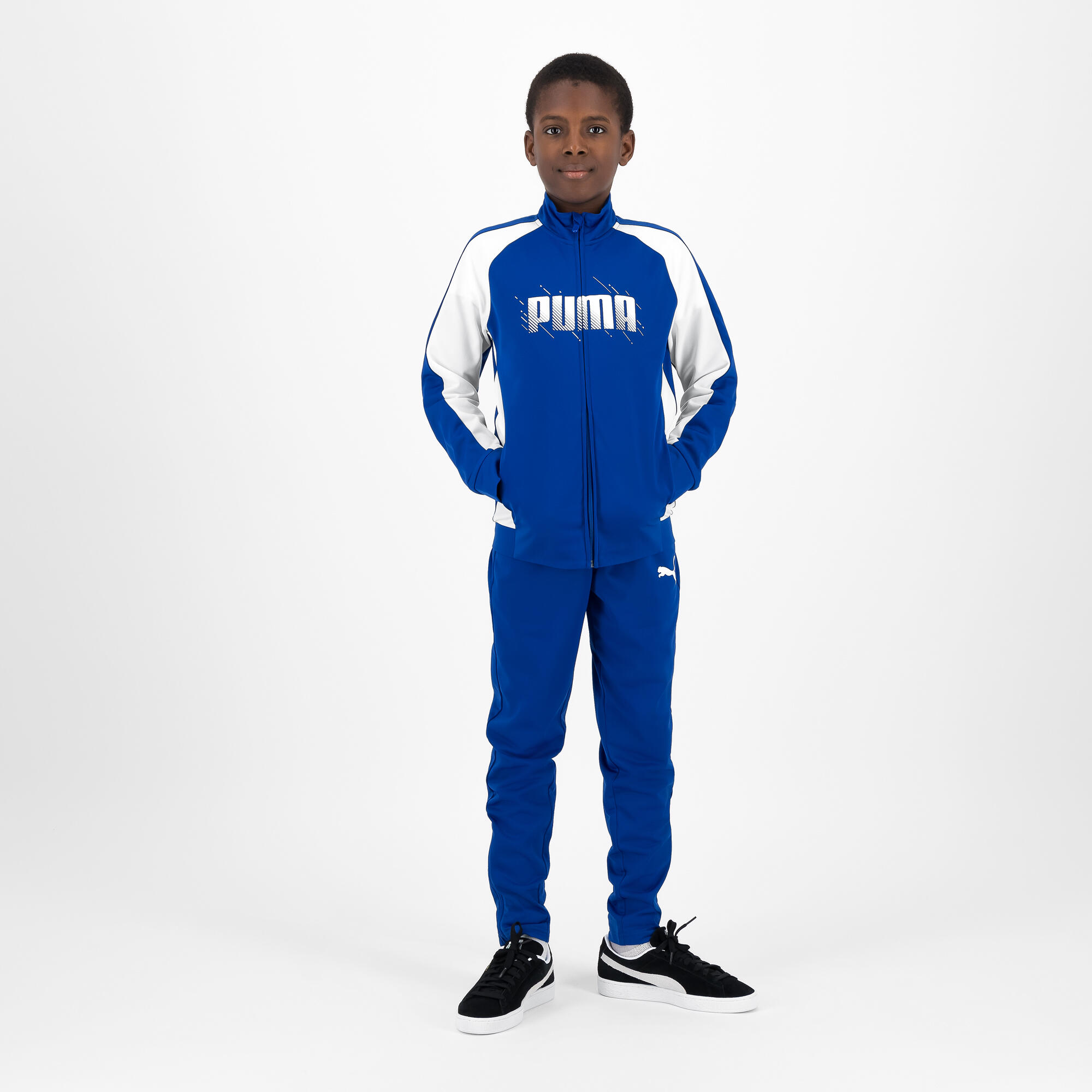 Puma Tuta da ginnastica per bambini - blu e bianca