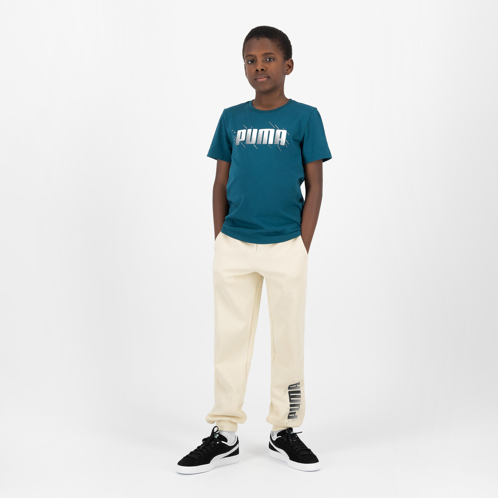 T-shirt imprimé Puma enfant - vert 2/4