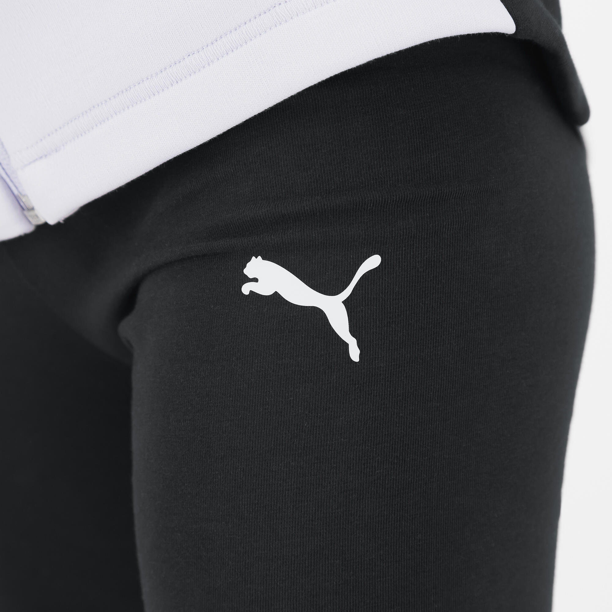 Tuta Puma bambina ginnastica con cappuccio felpata lavanda 6/6