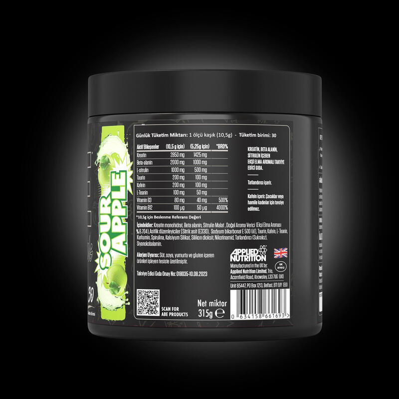ABE PRE-WORKOUT YEŞİL ELMA, 315 G