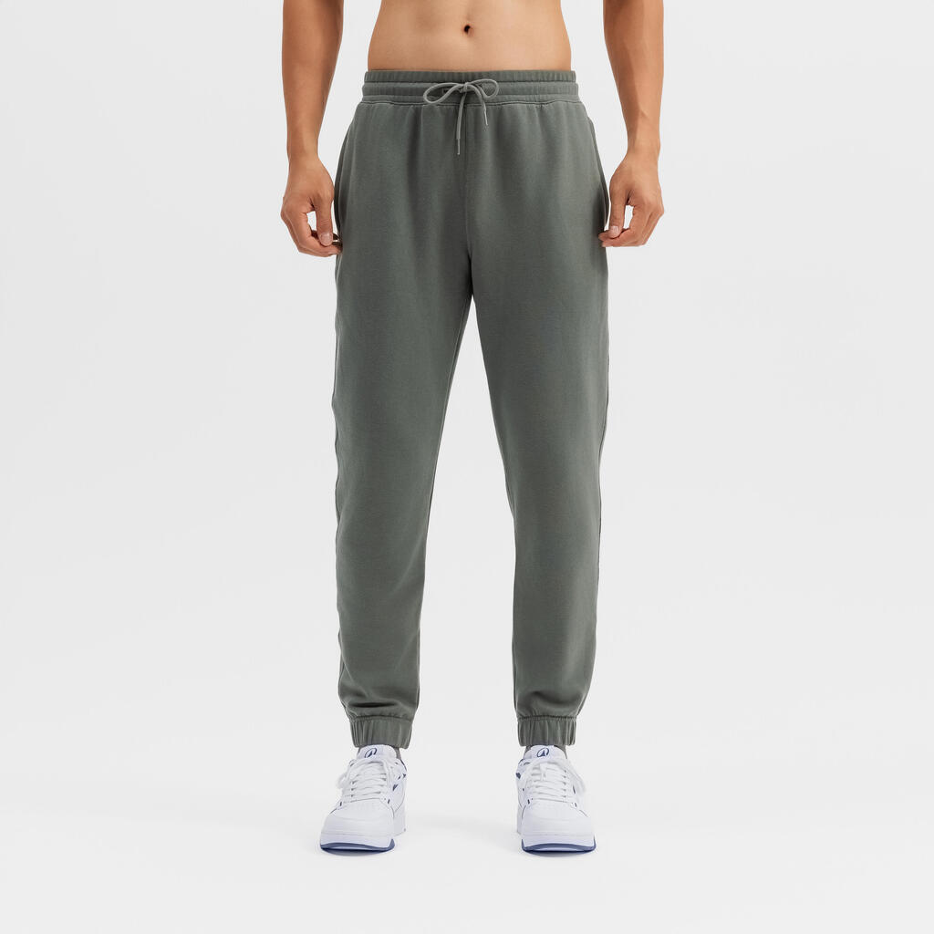Pantalon d’Entraînement Zippé pour Homme 500 - Vert Kaki