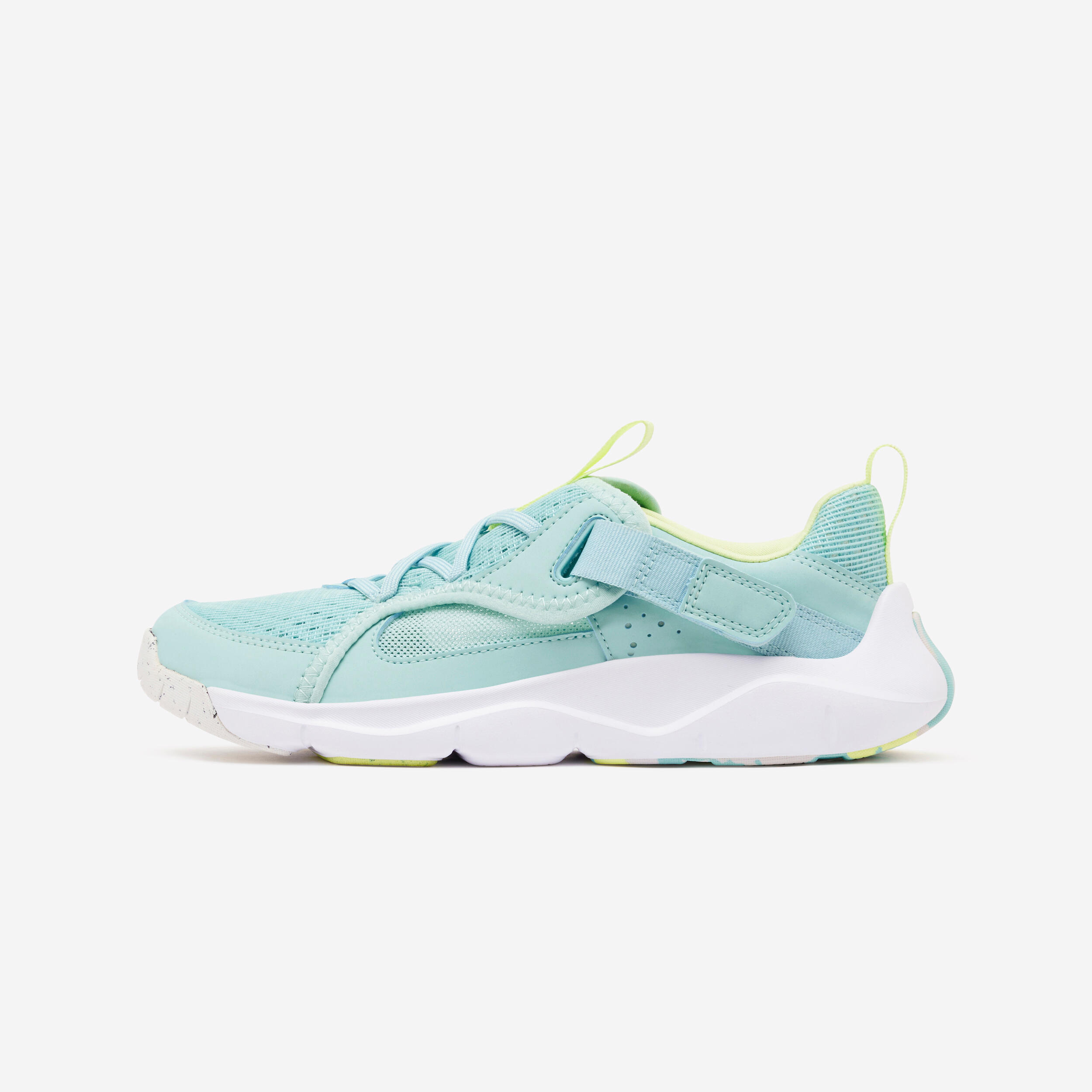 Decathlon - Chaussures À Scratch Enfant Turquoise Playful Summer - Baskets - Education Sportive Enfant - Blanc-bleu - 37 - Decathlon