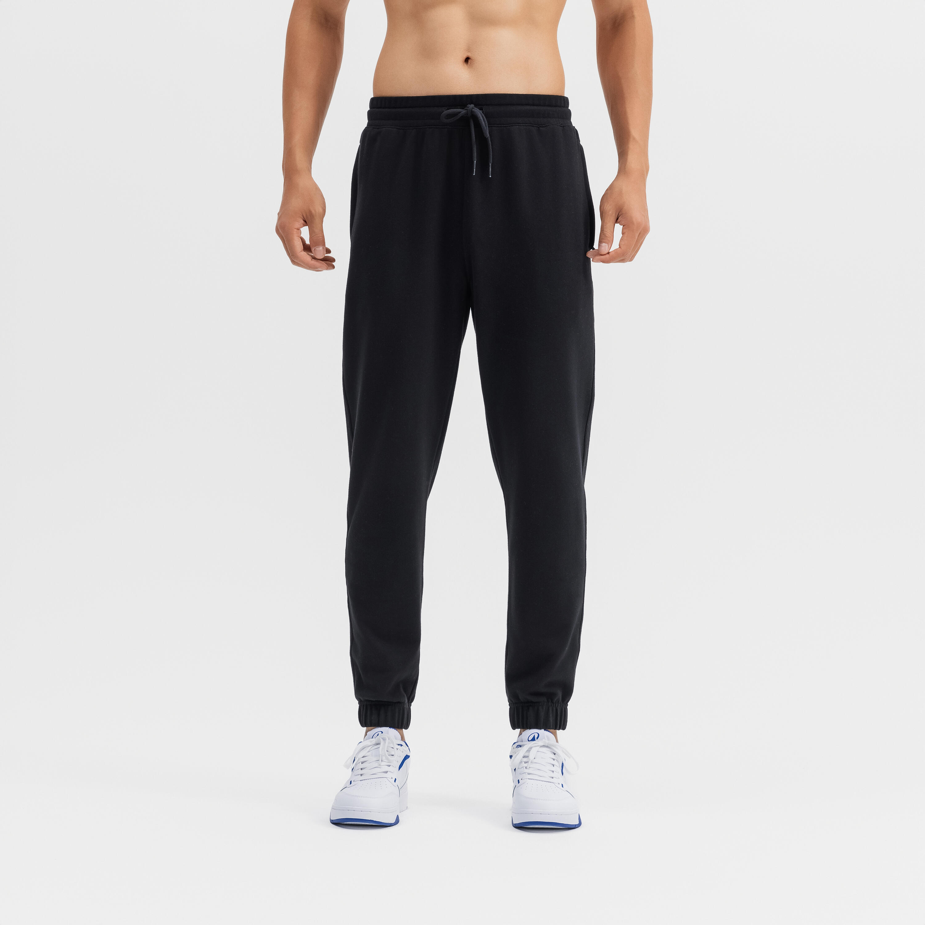 MEN TRAINING ZIP PANTS 500-ultra black