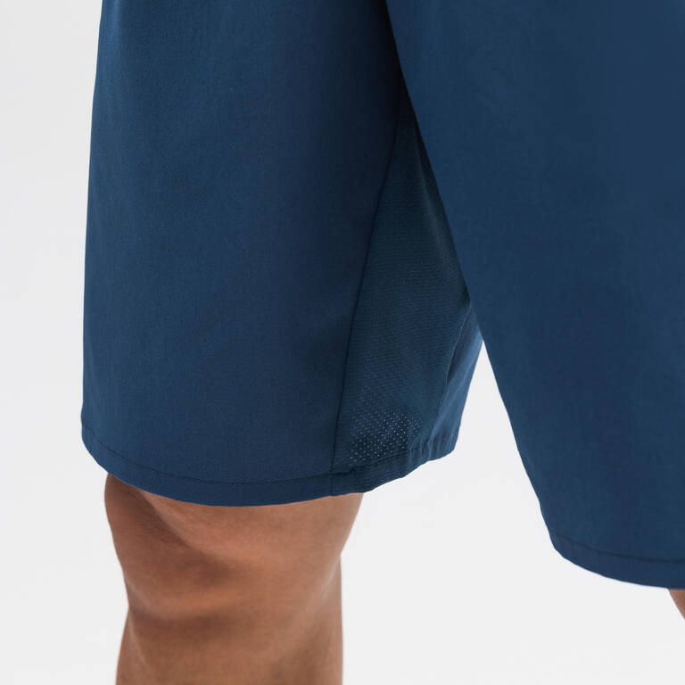 Men's Fitness Cardio Training Shorts 500 Petrol Blue Decathlon