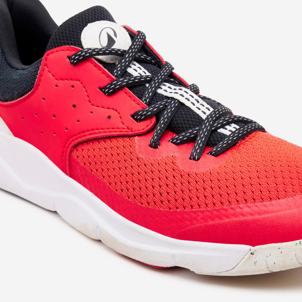 Kids' Unisex Multisports Lightweight Lace-Up Shoes Playful Fast - Red