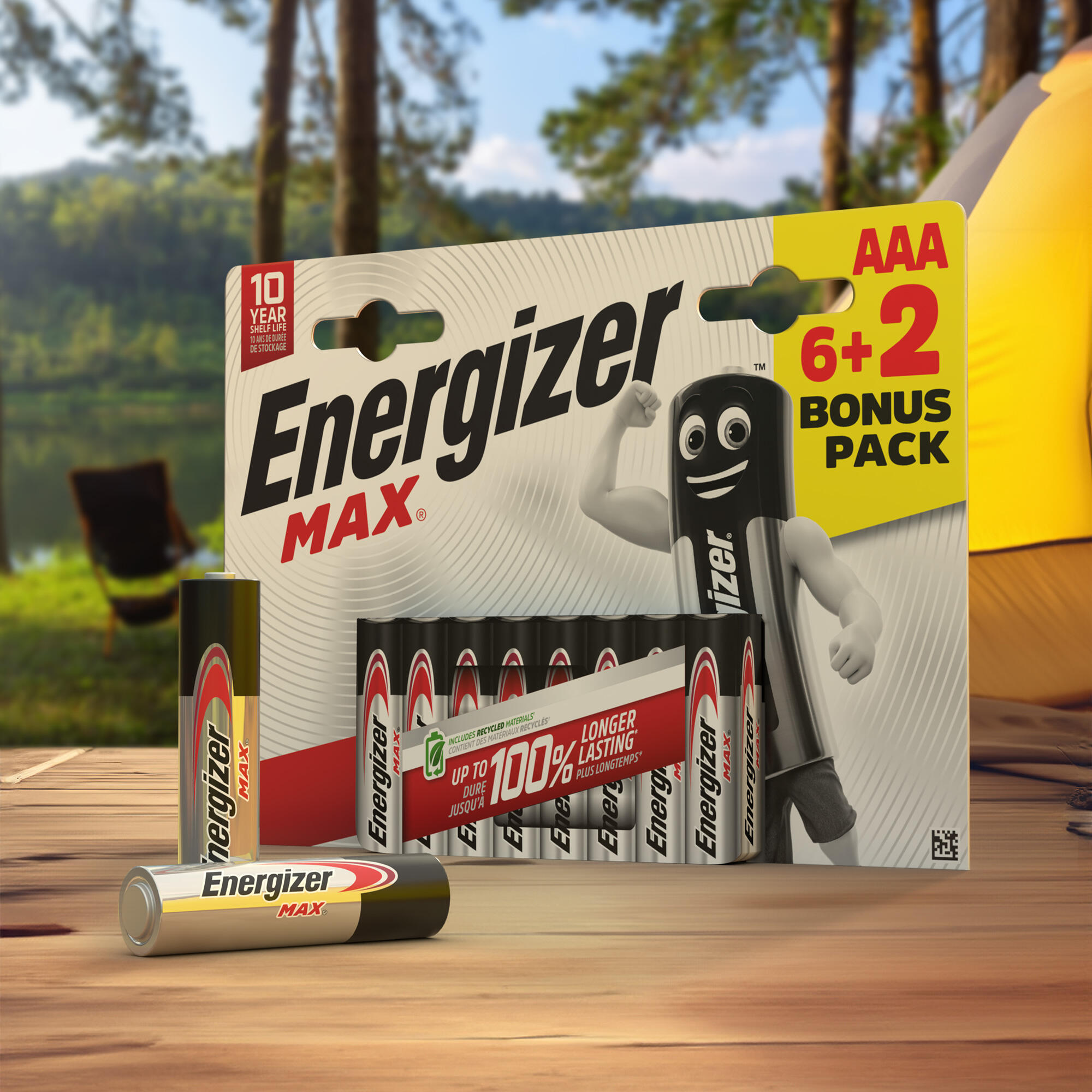 Piles alcalines aaa/lr03 max, 6 + 2 offertes 4/5
