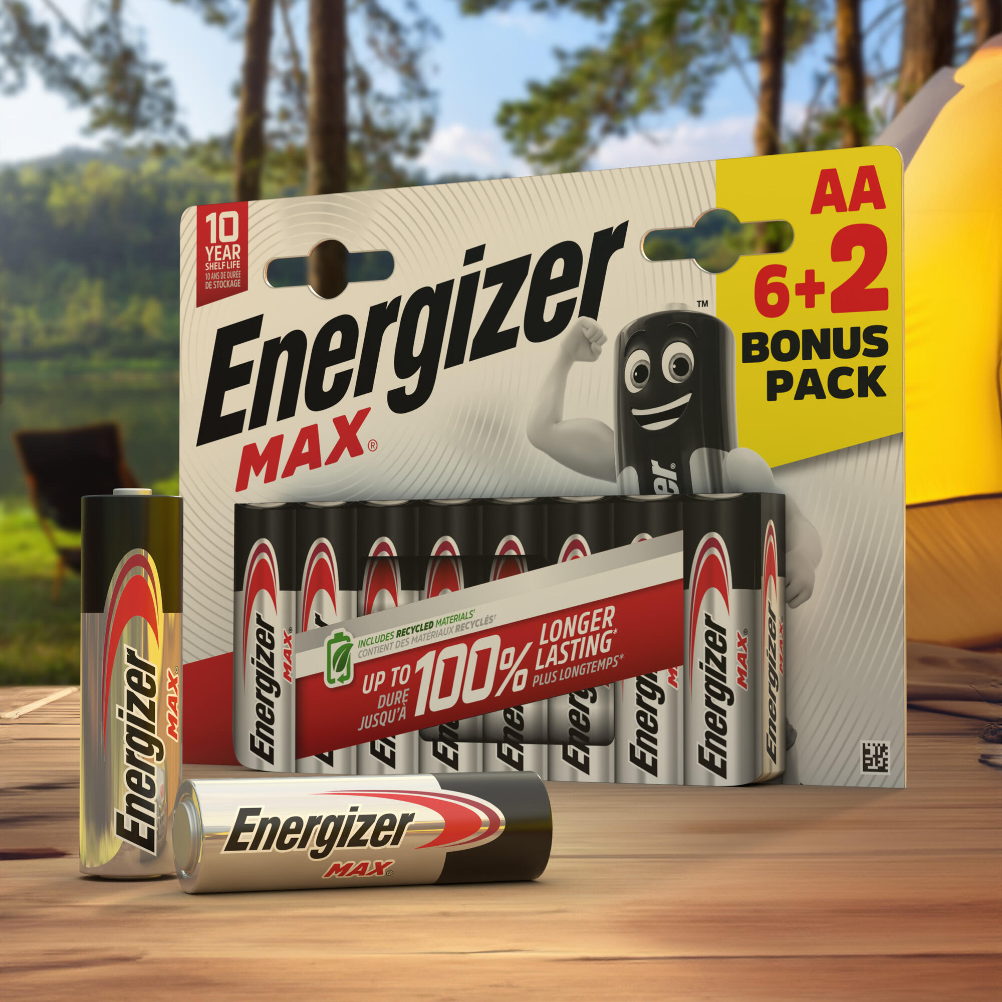 Piles alcalines aa/lr06 max, 6 + 2 offertes 4/4